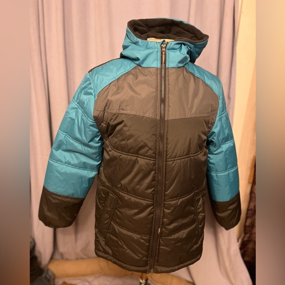 Whales Tail boys size 18 ski jacket/ blue grey block - Picture 1 of 12